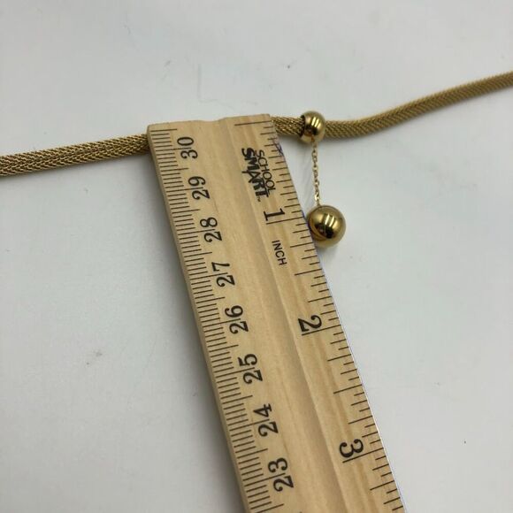 18K Gold Plated Women's Statement Necklace Dangling Ball Pendant Waterproof - Picture 10 of 11